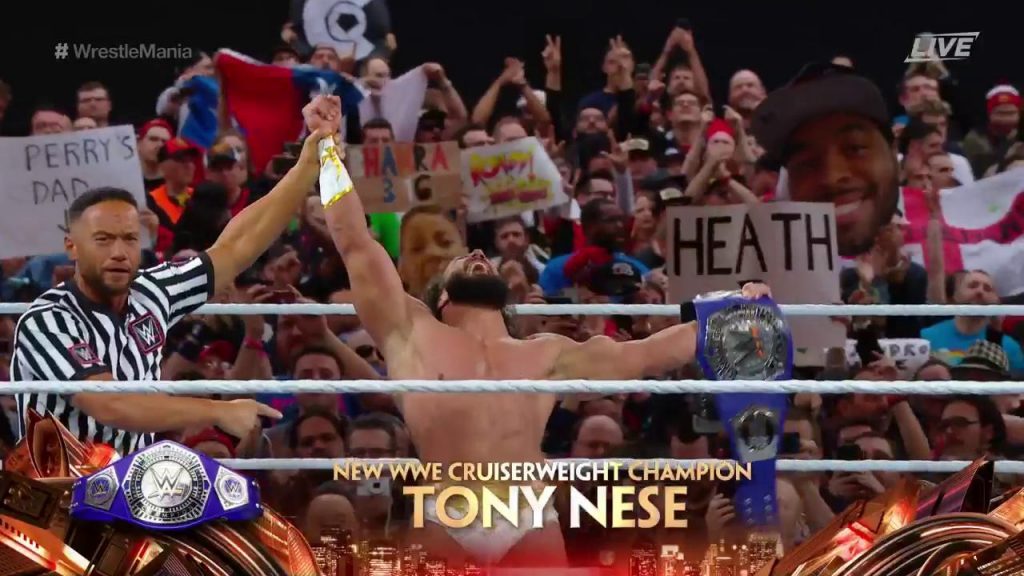 Tony Nese nuevo campeón crucero de WWE en WrestleMania 35