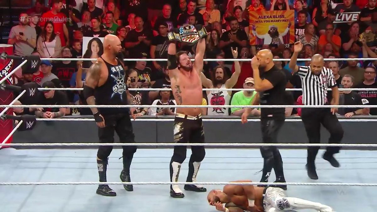 AJ Styles nuevo campeón de Estados Unidos en WWE Extreme Rules AJ Styles nuevo campeón de Estados Unidos en WWE Extreme Rules