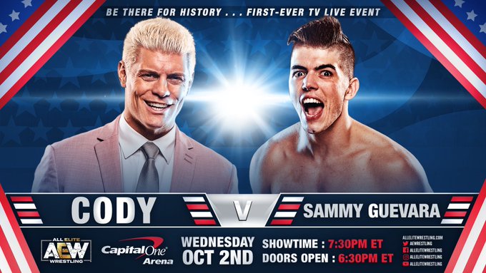 Cody se enfrentará a Sammy Guevara en el primer show semanal de AEW