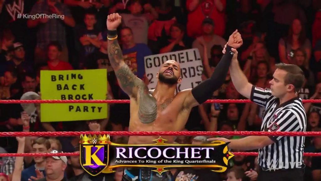 Ricochet avanza a cuartos de final de King of the Ring en WWE Raw