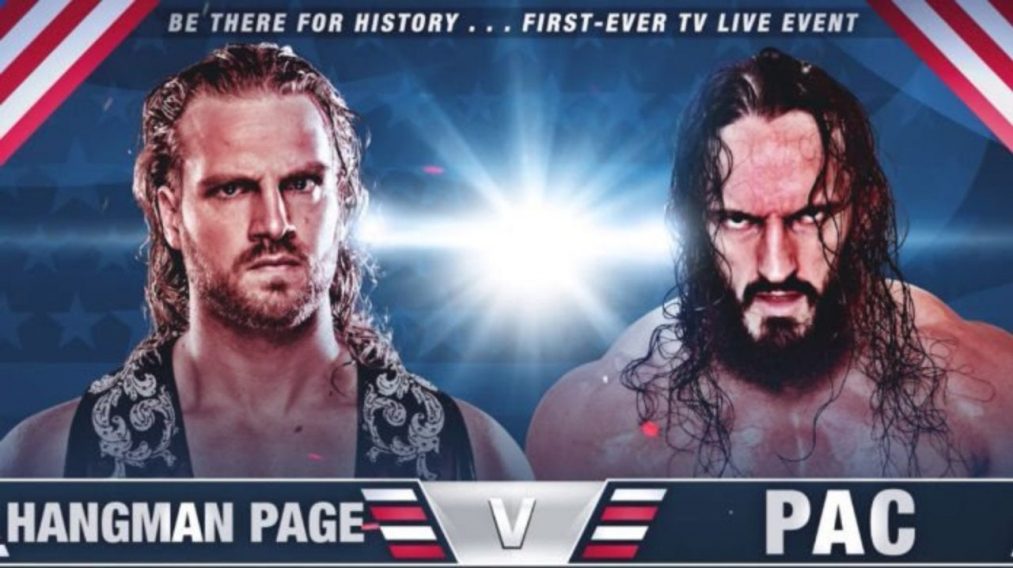 Hangman Page contra PAC en el debut de AEW Dynamite Hangman Page PAC AEW Dynamite