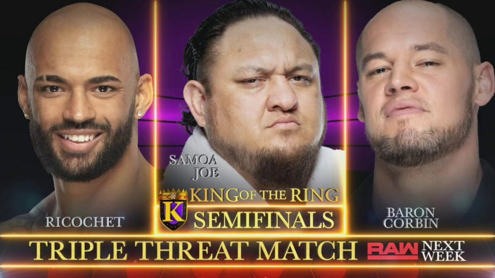 Ricochet y Samoa Joe pasan a semifinales de King of the Ring Ricochet Samoa Joe RAW