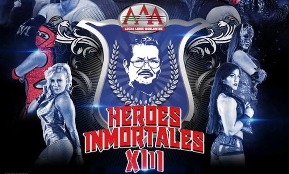 Cartelera oficial para AAA Héroes inmortales XIII