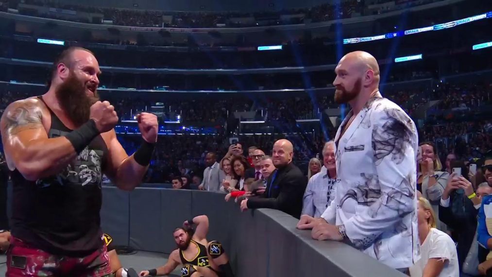 Tyson Fury se encara con Braun Strowman en WWE SmackDown Tyson Fury se encara con Braun Strowman en WWE SmackDown