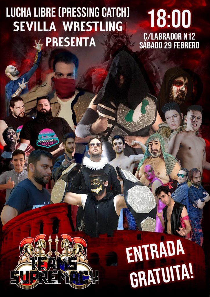 Sevilla Wrestling presenta Teams Supremacy el sábado 29 de febrero