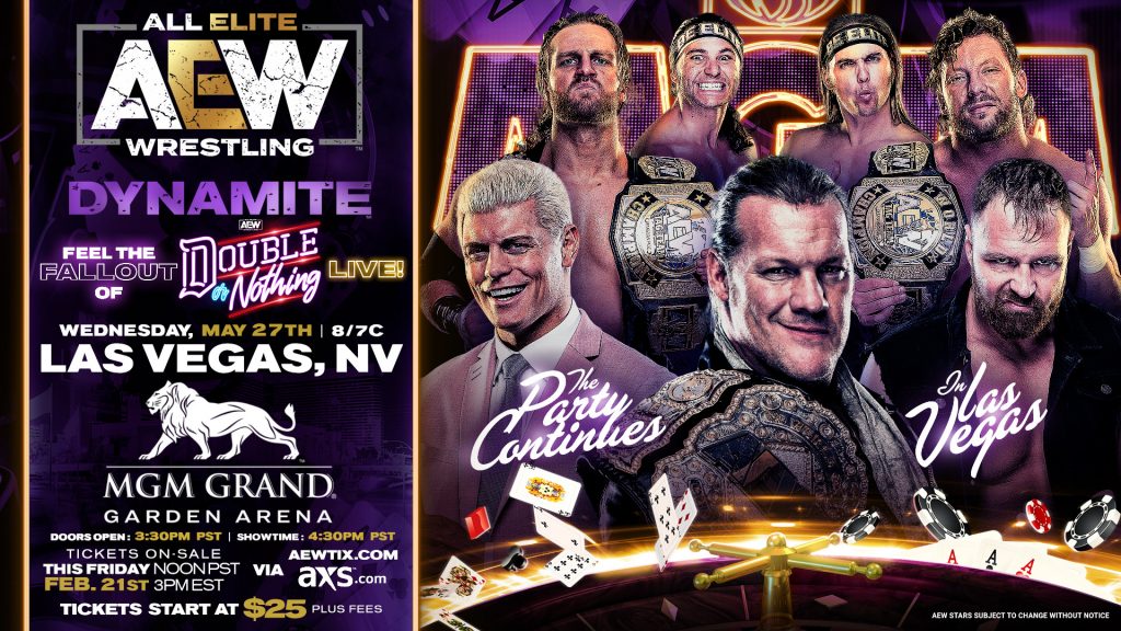 Anunciado un show de AEW Dynamite en Las Vegas tras Double Or Nothing
