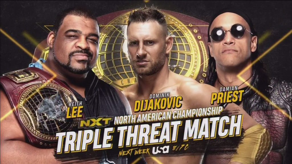 Triple Amenaza por el Campeonato Norteamericano de NXT la próxima semana.