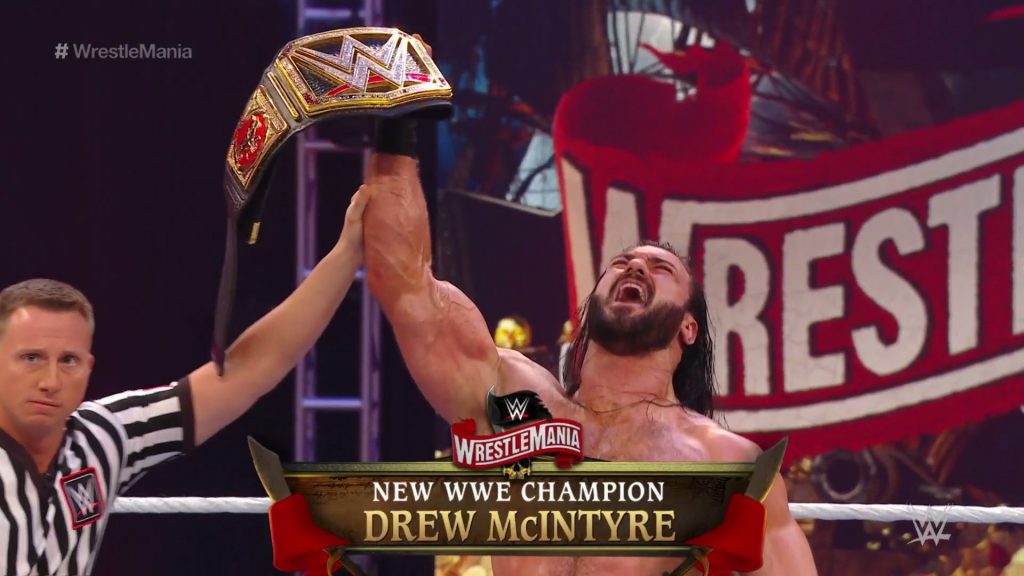 Drew McIntyre gana el Campeonato de WWE en WrestleMania 36