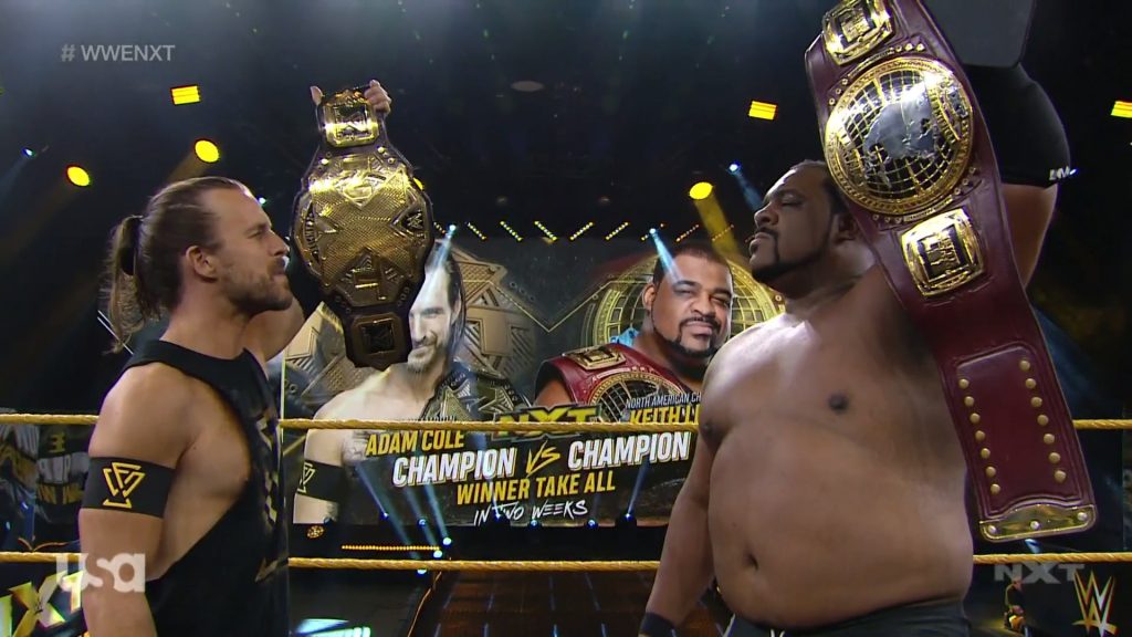 Adam Cole se enfrentará a Keith Lee en un Winner Takes All en NXT