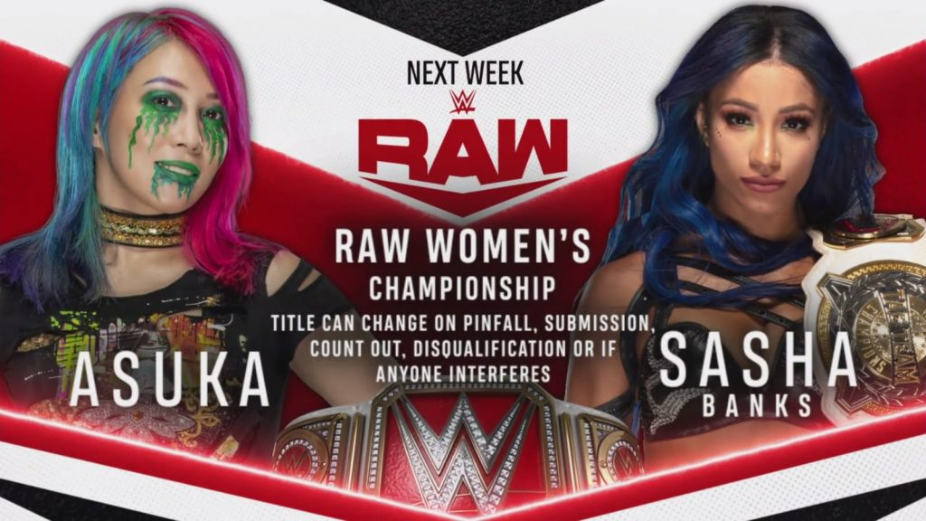 Asuka y Sasha Banks lucharán de nuevo por el Campeonato Femenino de RAW