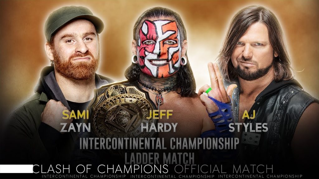 Apuestas Clash of Champions: Jeff Hardy vs. Sami Zayn vs. AJ Styles