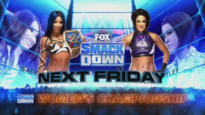 Sasha Banks defenderá el Campeonato Femenino de SmackDown ante Bayley la próxima semana