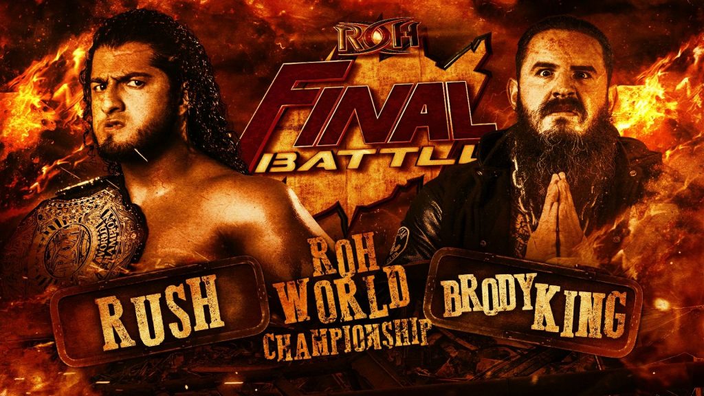 Final Battle 2020, el próximo PPV de ROH, enfrentará a Rush y Brody King por el Campeonato Mundial