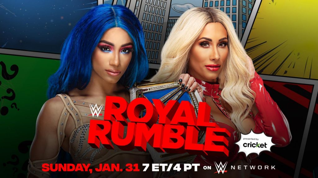 Sasha Banks pondrá su título en juego ante Carmella en Royal Rumble 2021