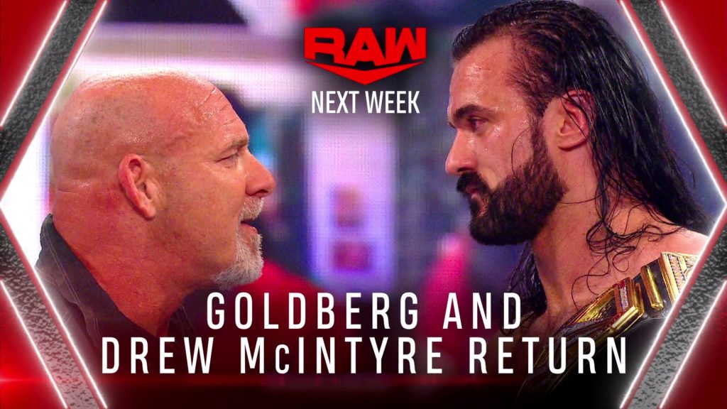 Goldberg y Drew McIntyre estarán presentes en WWE RAW la semana que viene