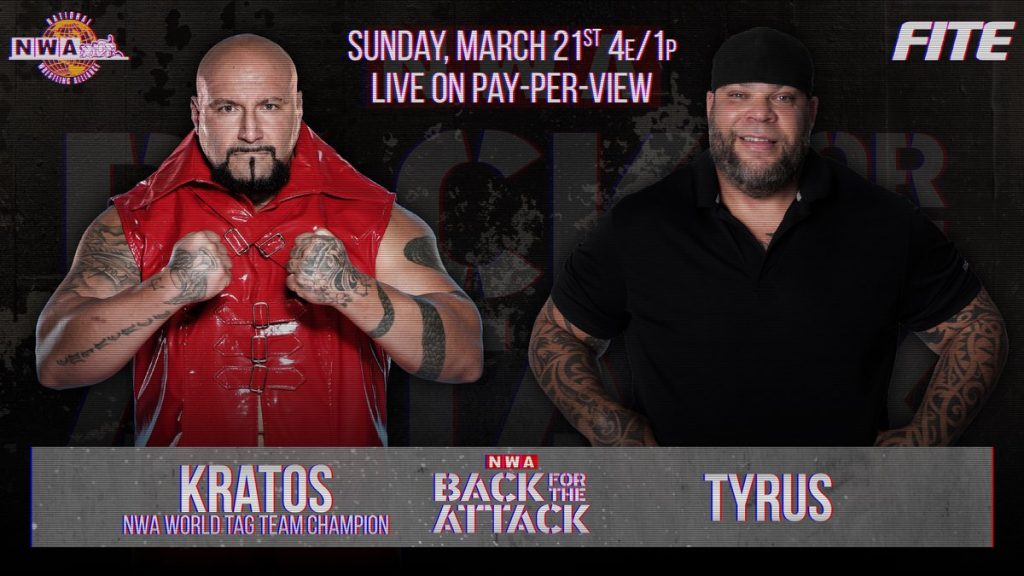 NWA Back For The Attack suma a Tyrus contra JR Kratos