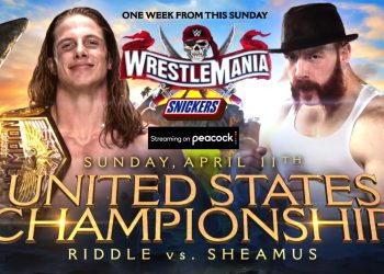 Riddle defenderá el Campeonato de Estados Unidos ante Sheamus en WrestleMania 37