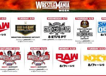 Calendario de eventos para la WrestleMania Week