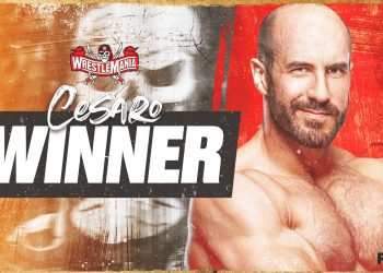 Cesaro vence a Seth Rollins en WrestleMania 37