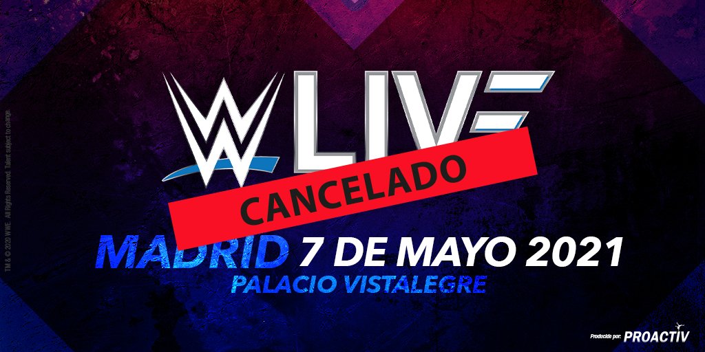 WWE cancela el Live Show de Madrid previsto para el 7 de mayo