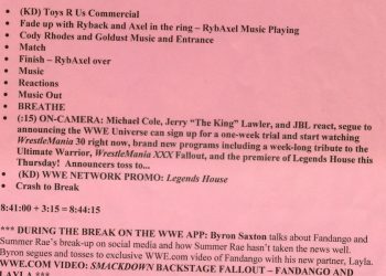 Uno de los guiones o escaleras de WWE