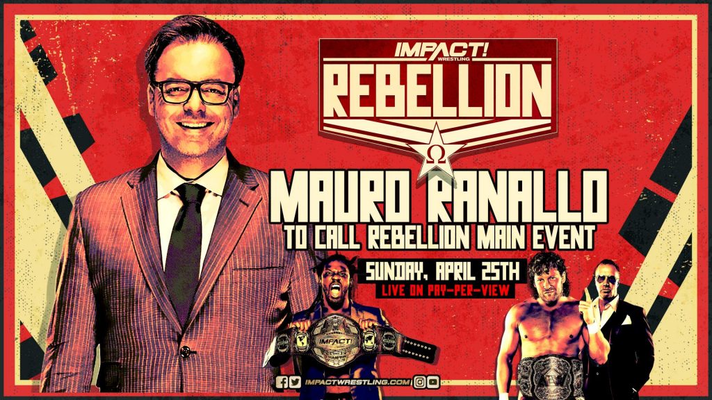 Mauro Ranallo regresará a la mesa de comentarios en IMPACT Rebellion 2021