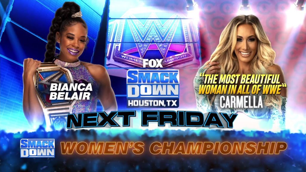 Carmella se enfrentará a Bianca Belair por el Campeonato Femenino en SmackDown