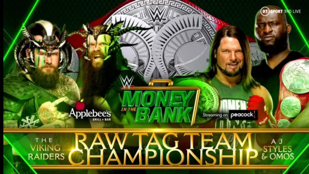 AJ Styles y Omos defenderán los Campeonatos por Parejas de Raw en WWE Money in the Bank 2021