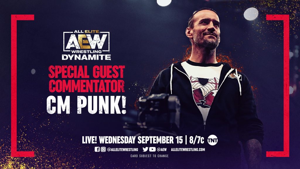 CM Punk estará en la mesa de comentaristas en AEW Dynamite