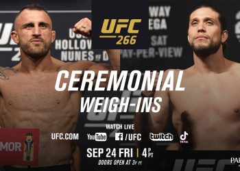 Ceremonia de pesaje UFC 266: Volkanovski vs. Ortega