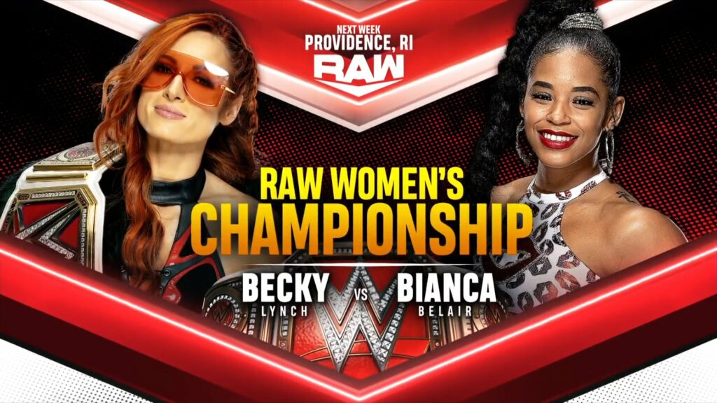 Becky Lynch defenderá el Campeonato Femenino de Raw ante Bianca Belair la próxima semana