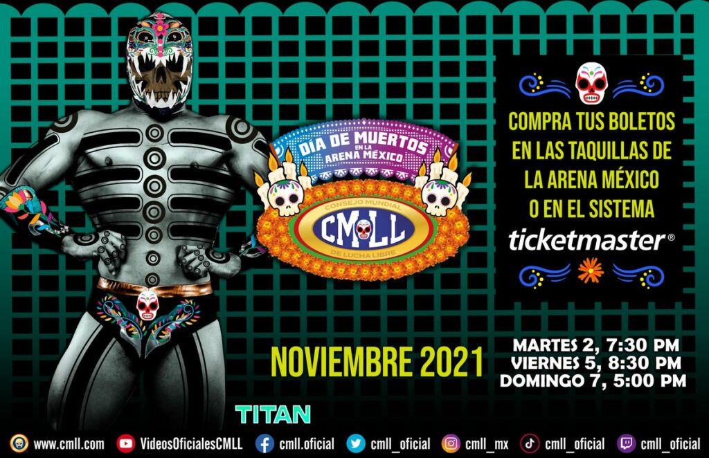 CMLL anuncia funciones especiales de Día de Muertos 2021