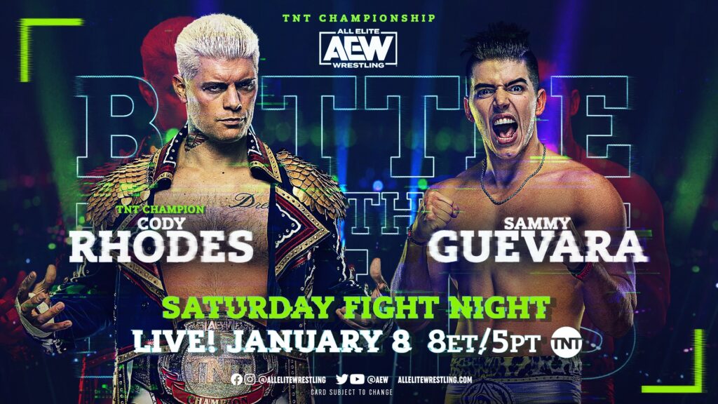 Cody Rhodes defenderá el Campeonato de TNT contra Sammy Guevara en AEW Battle of the Belts 2022