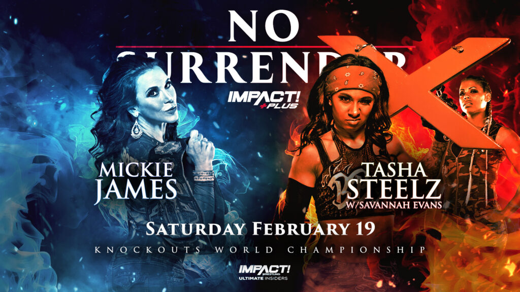 Mickie James defenderá el Campeonato de Knockouts ante Tasha Steelz en IMPACT No Surrender 2022