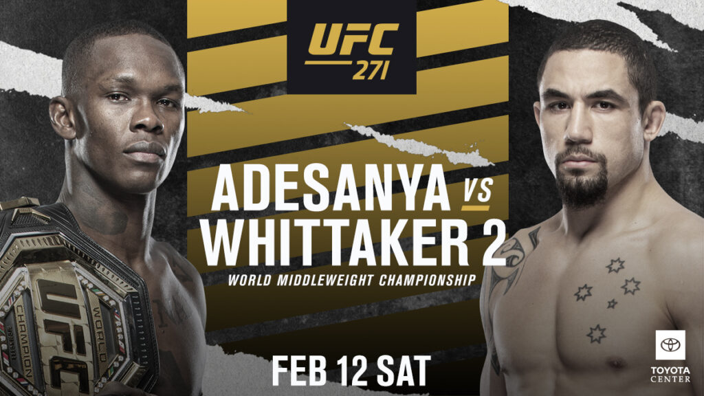 Cartelera UFC 271: Adesanya vs. Whittaker 2