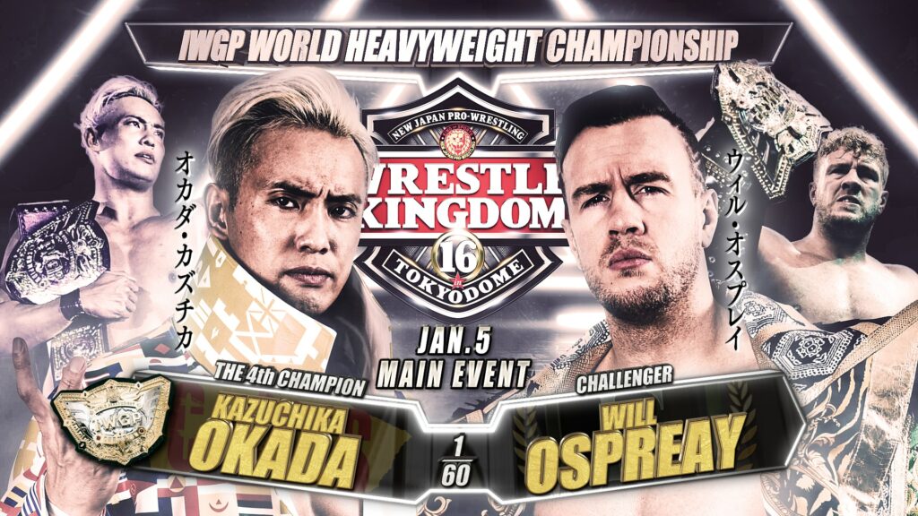 Kazuchika Okada retiene el Campeonato Mundial Peso Pesado de IWGP en Wrestle Kingdom 16