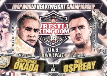 Kazuchika Okada retiene el Campeonato Mundial Peso Pesado de IWGP en Wrestle Kingdom 16