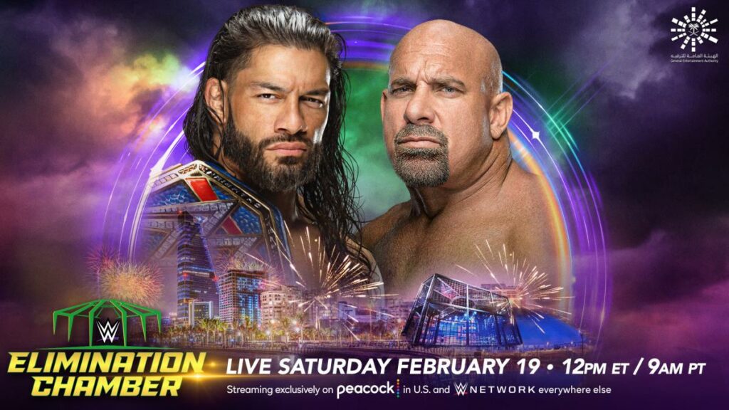 Roman Reigns y Goldberg se medirán en WWE Elimination Chamber 2022.