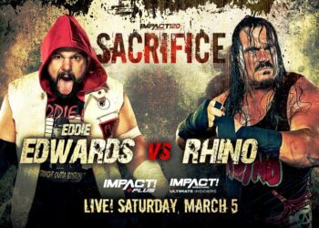 Eddie Edwards y Rhino se enfrentarán en IMPACT Sacrifice 2022