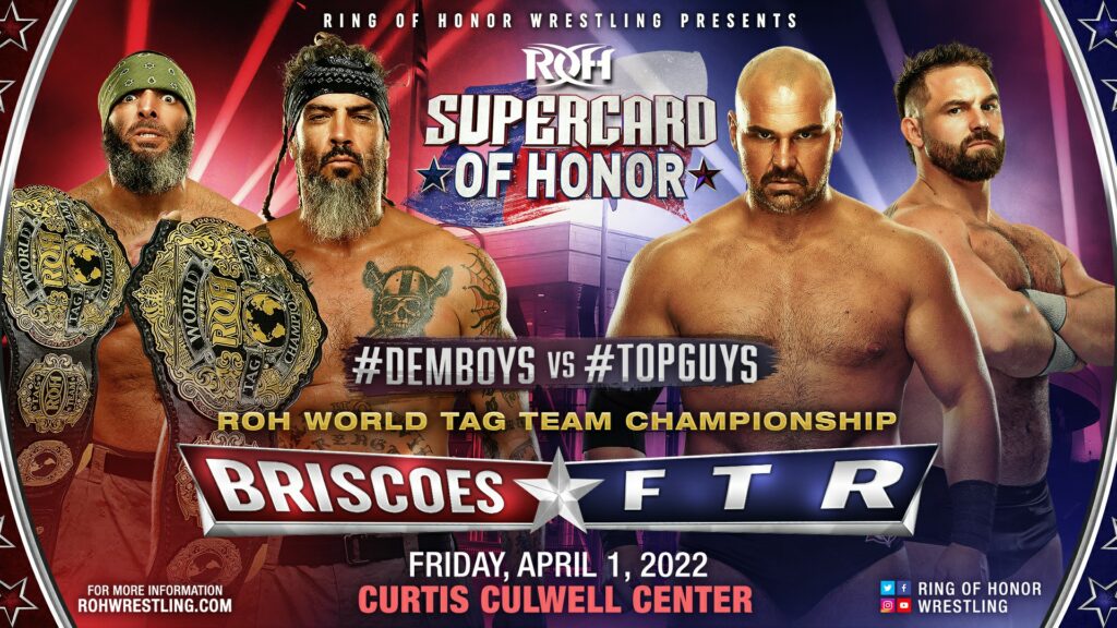 The Briscoes defenderán los Campeonatos por Mundiales por Parejas de ROH ante FTR en Supercard Of Honor 2022