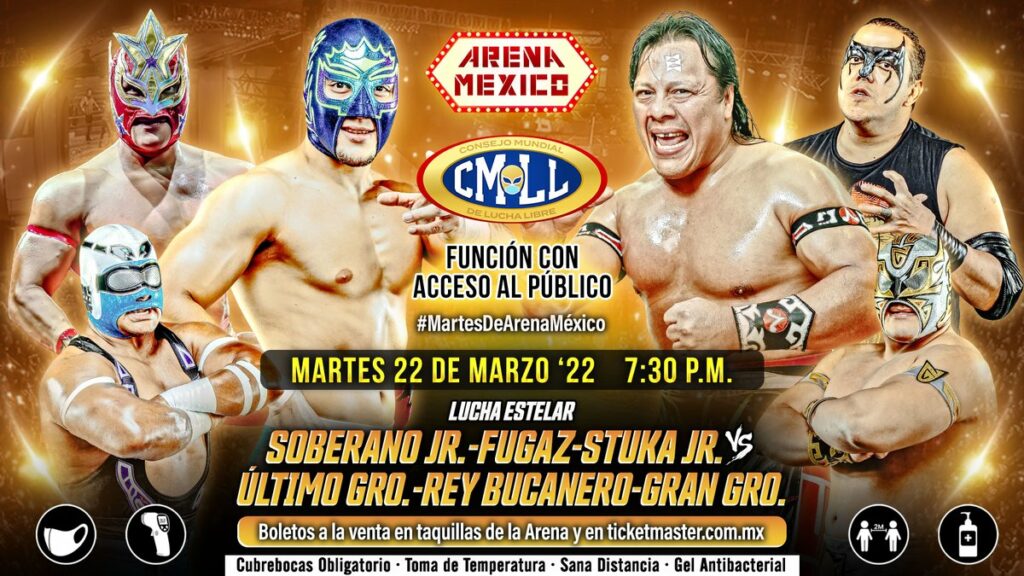 Resultados CMLL Martes De Arena México 22 de marzo de 2022