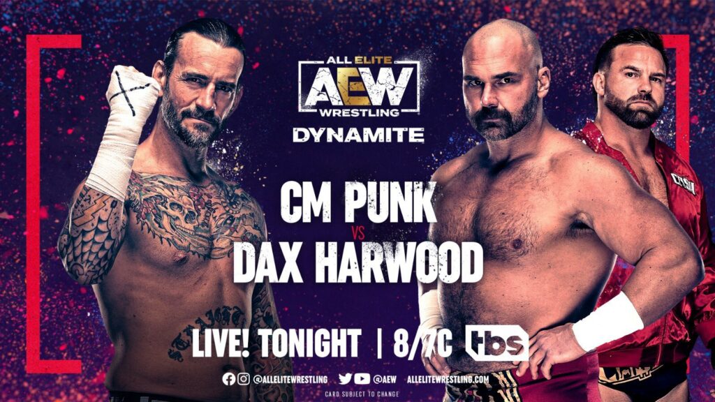 CM Punk enfrentará a Dax Harwood esta noche en su regreso a AEW Dynamite