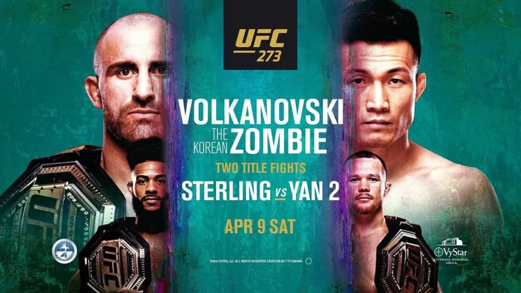 Resultados UFC 273: Volkanovski vs. The Korean Zombie