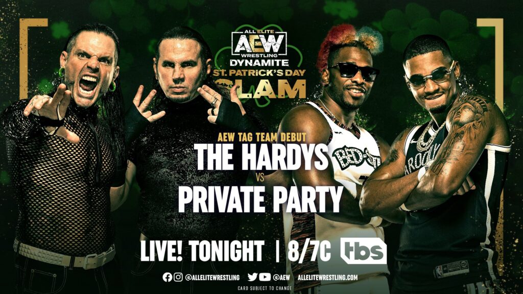 The Hardys debutarán como equipo en AEW esta noche en Dynamite St. Patrick's Day Slam 2022