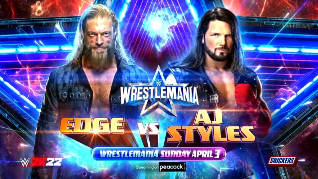 El combate entre Edge y AJ Styles se dará en la segunda noche de WrestleMania 38
