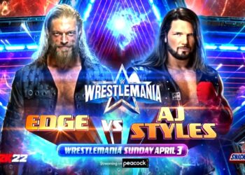 El combate entre Edge y AJ Styles se dará en la segunda noche de WrestleMania 38