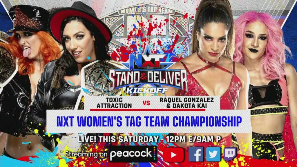 Dakota Kai y Raquel Gonzalez se reúnen y lucharán por el Campeonato Femenino por Parejas de NXT en Stand & Deliver 2022