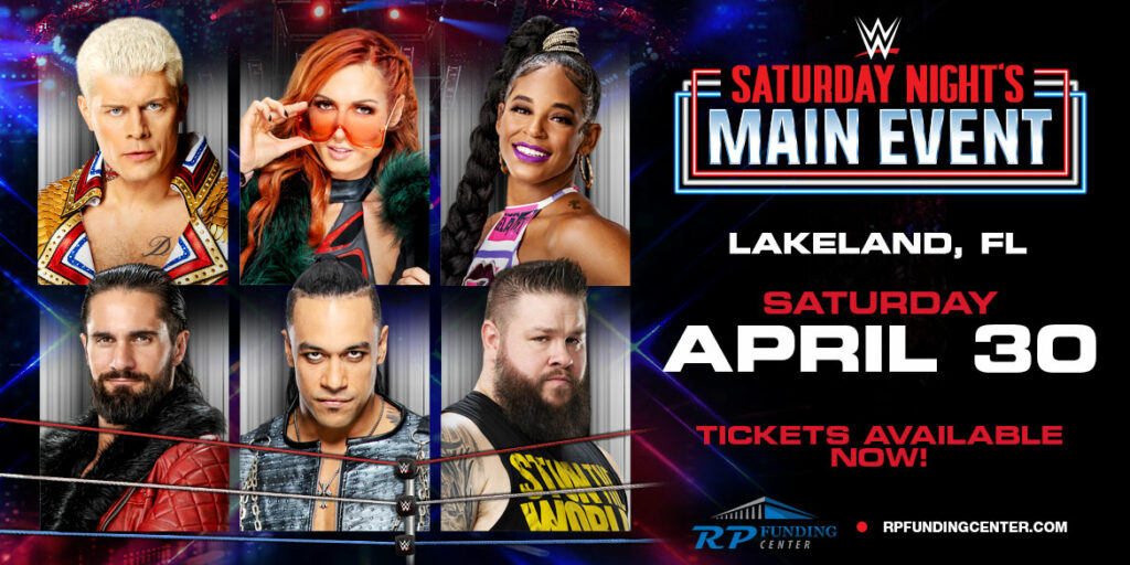 Cartelera WWE Live Lakeland Night's Main Event 30 de abril de 2022