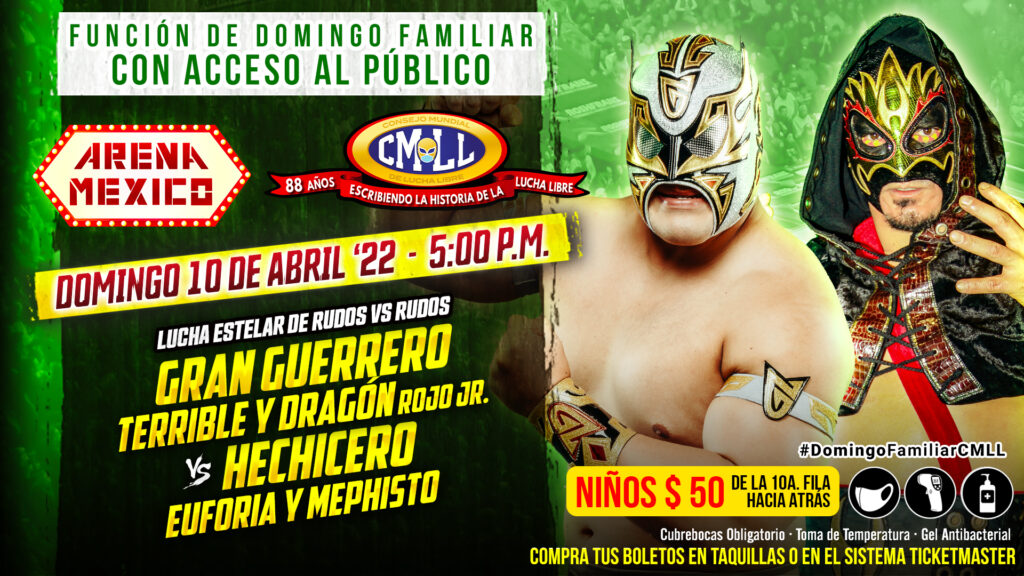 Resultados CMLL Domingos Arena México 10 de abril de 2022