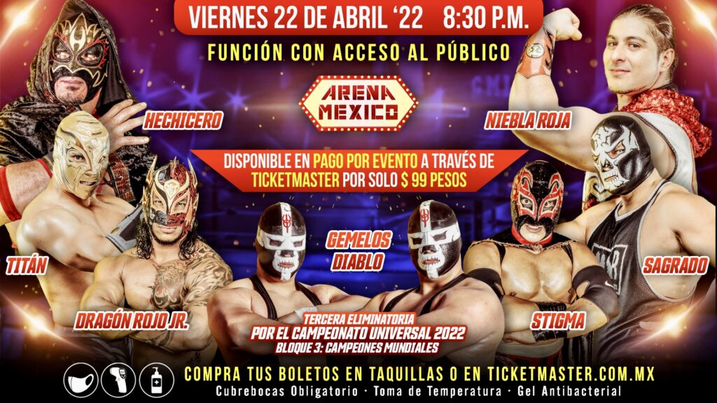 Resultados CMLL Viernes Espectacular 22 de abril de 2021